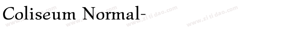Coliseum Normal字体转换